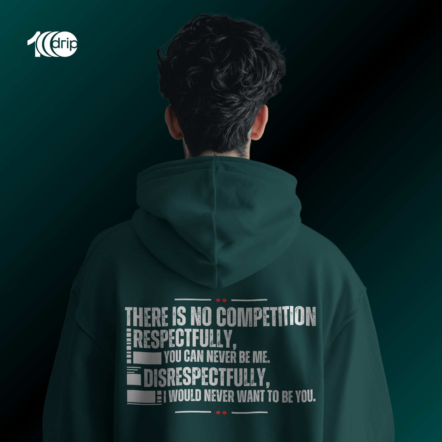 "No Competition" Oversized Hoodie [Black]