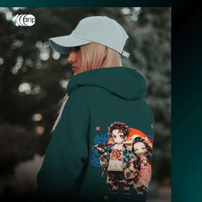 Tanezuko Oversized Hoodie [Teal]