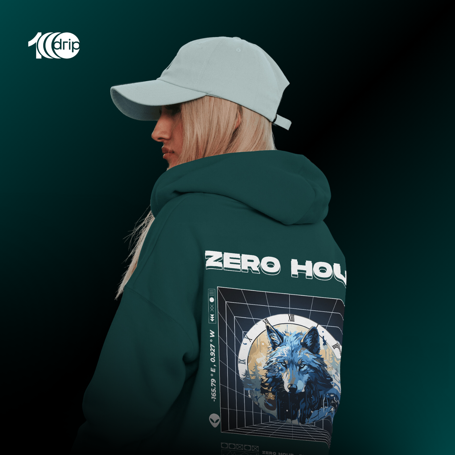 Zero Hour Oversized Hoodie [Teal]