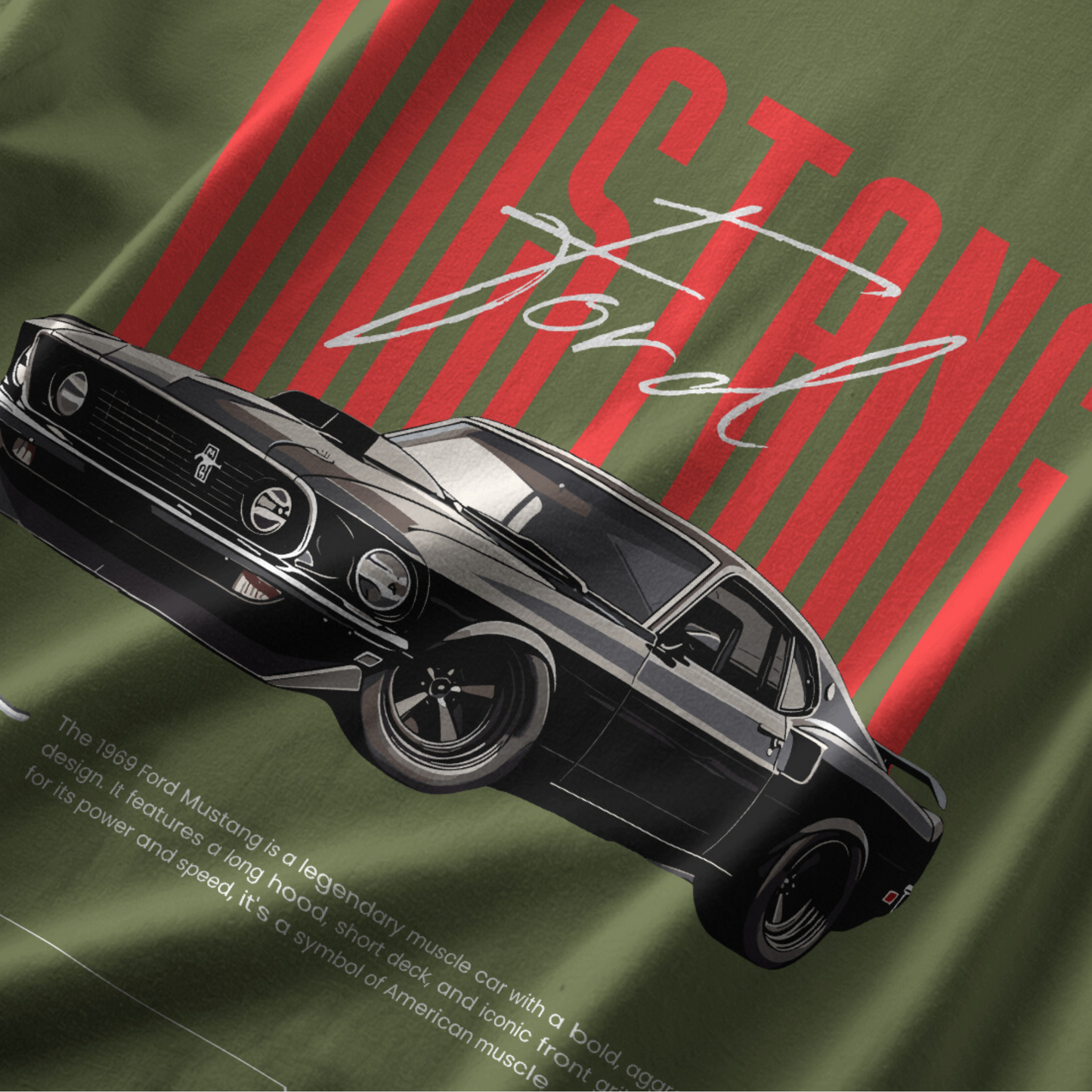 1969 Mustang Sweatshirt [Olive]