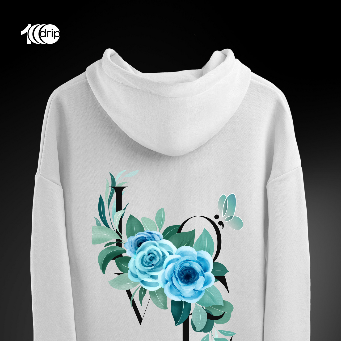 Love Blossom Oversized Hoodie [White]