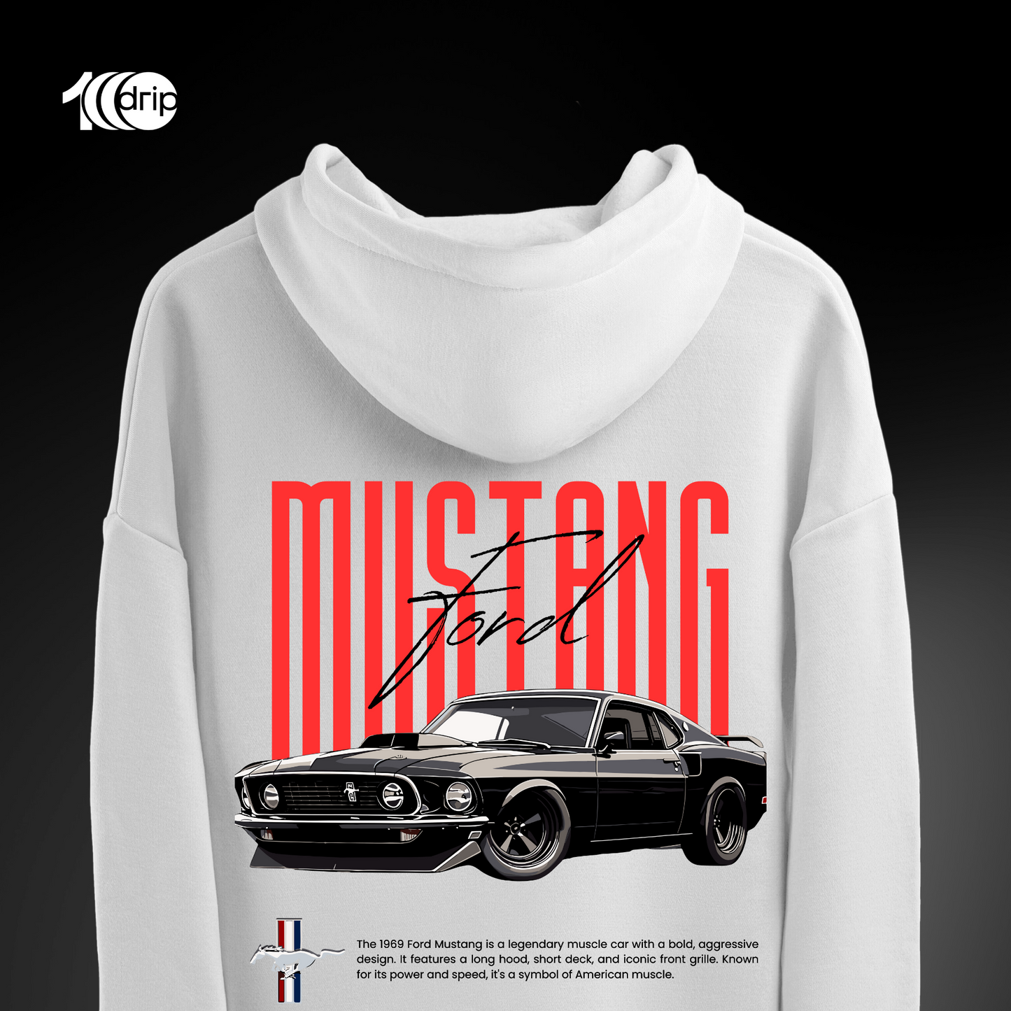 1969 Mustang Oversized Hoodie [Off-White]