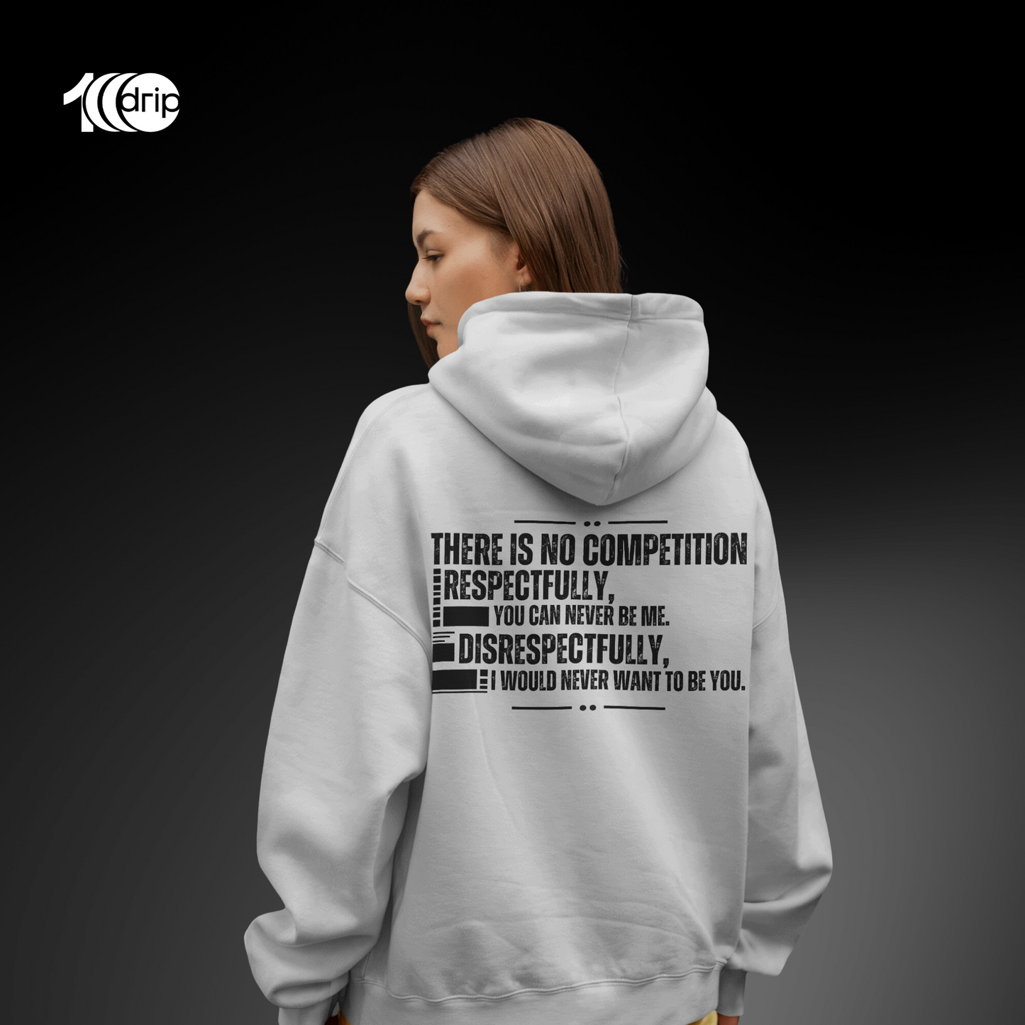 "No Competition" Oversized Hoodie [Off-White]