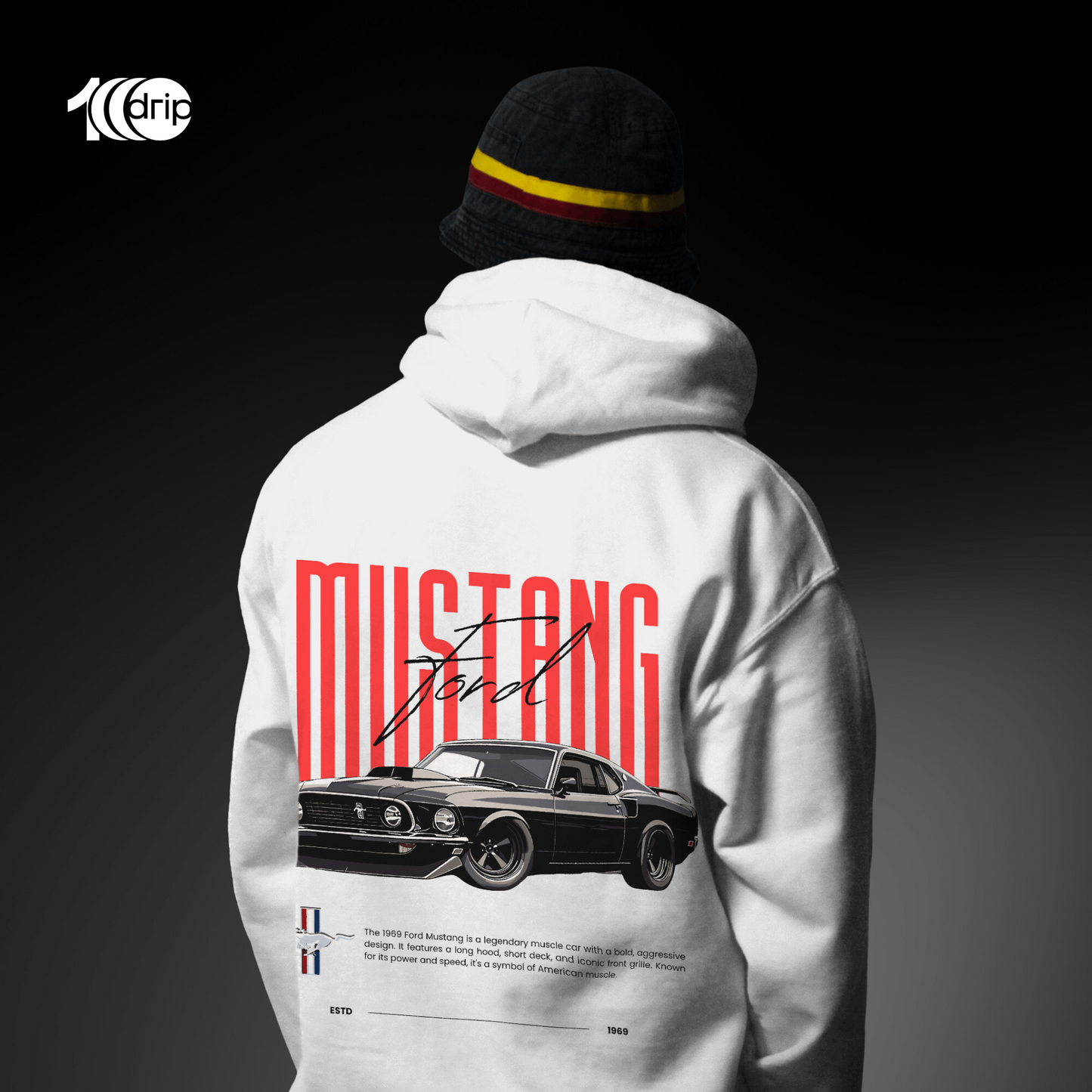 1969 Mustang Oversized Hoodie [Off-White]