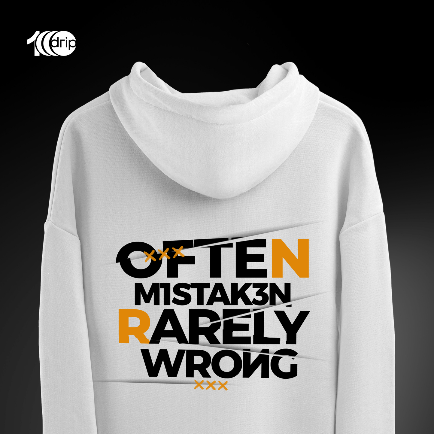 "Not a Mistake-v2" Oversized Hoodie [Off-White]