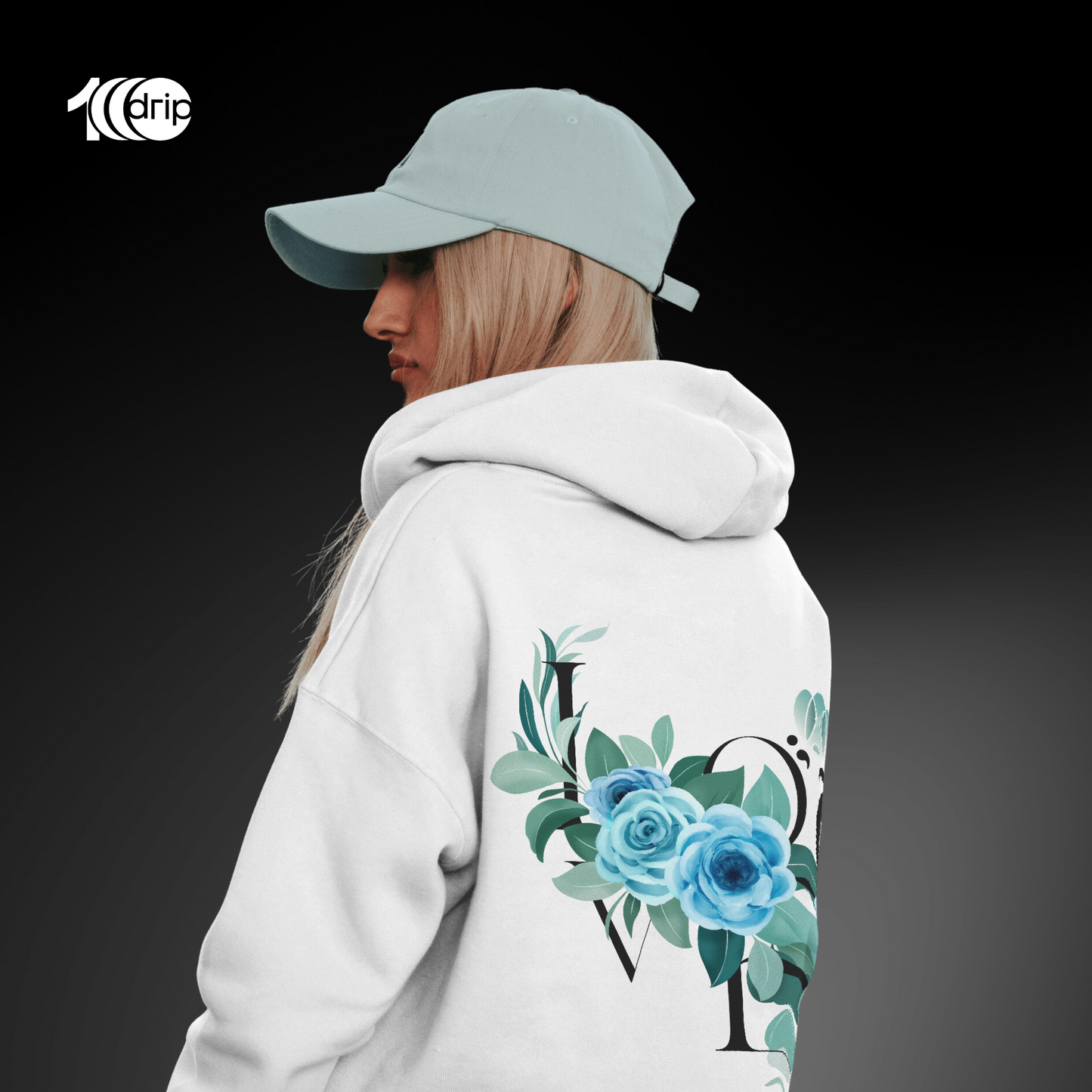 Love Blossom Oversized Hoodie [White]