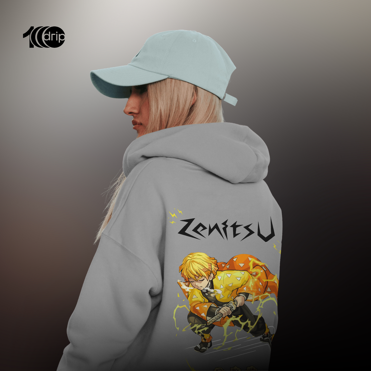 Zenitsu Oversized Hoodie [Gray]