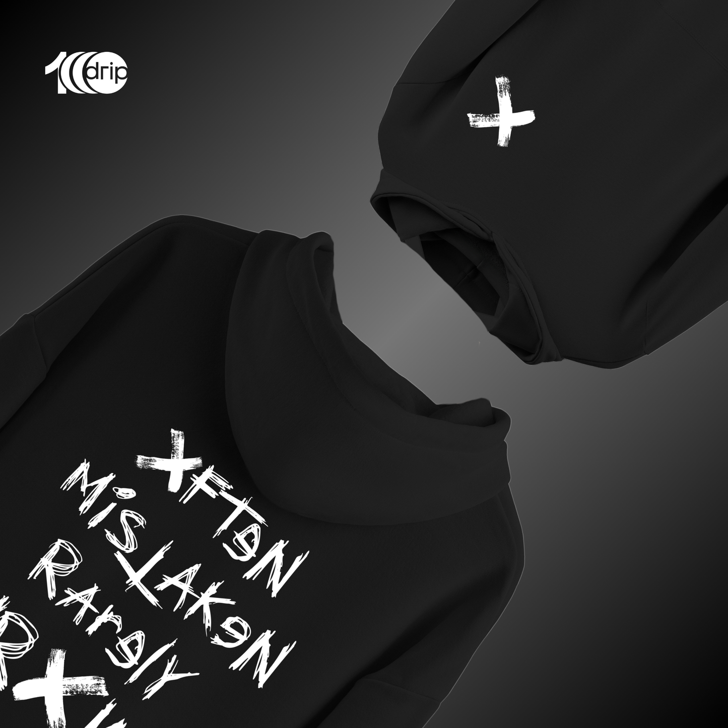 "Not a Mistake" Oversized Hoodie [Black]