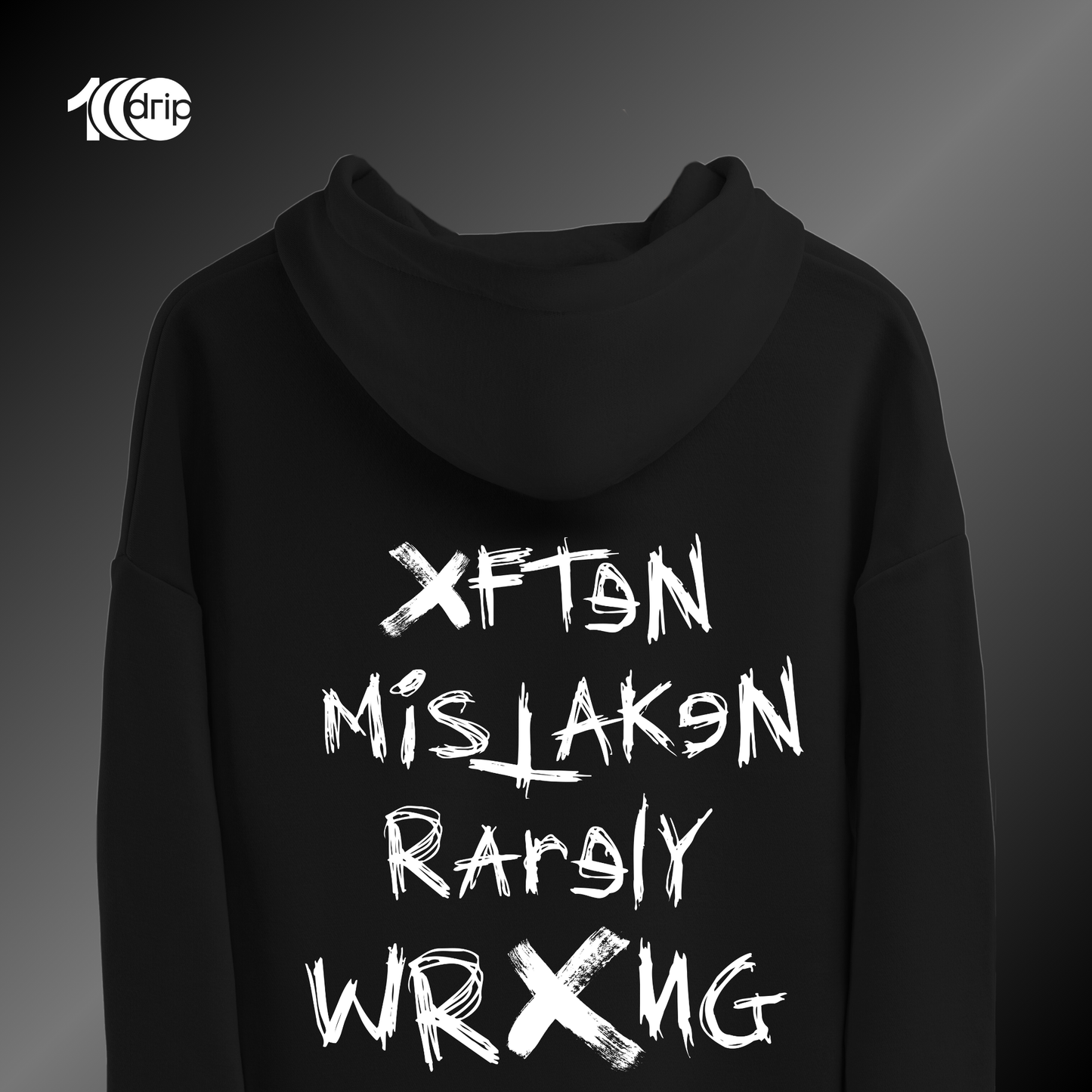 "Not a Mistake" Oversized Hoodie [Black]