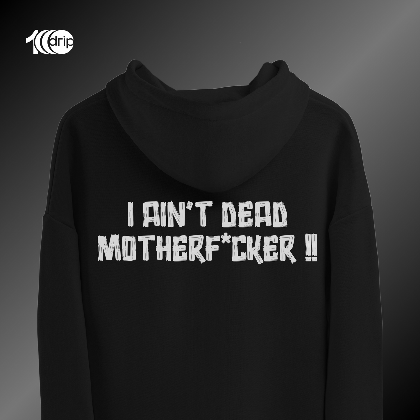 "Not Dead Yet" Oversized Hoodie [Black]