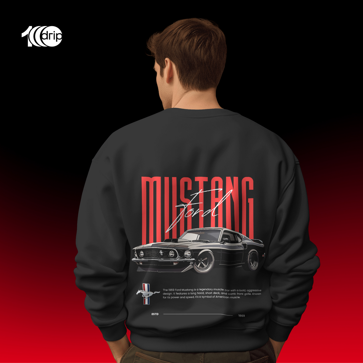 1969 Mustang Sweatshirt [Black]