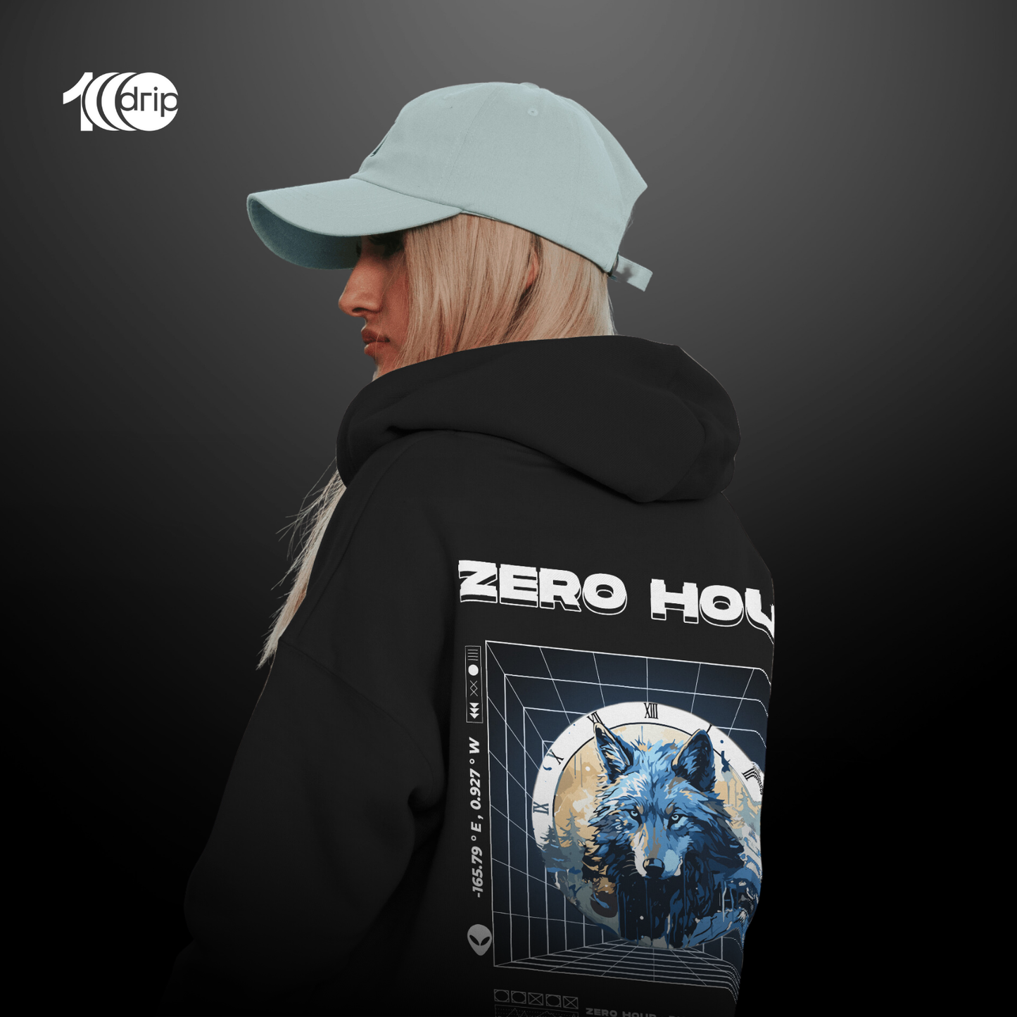 Zero Hour Oversized Hoodie [Black]