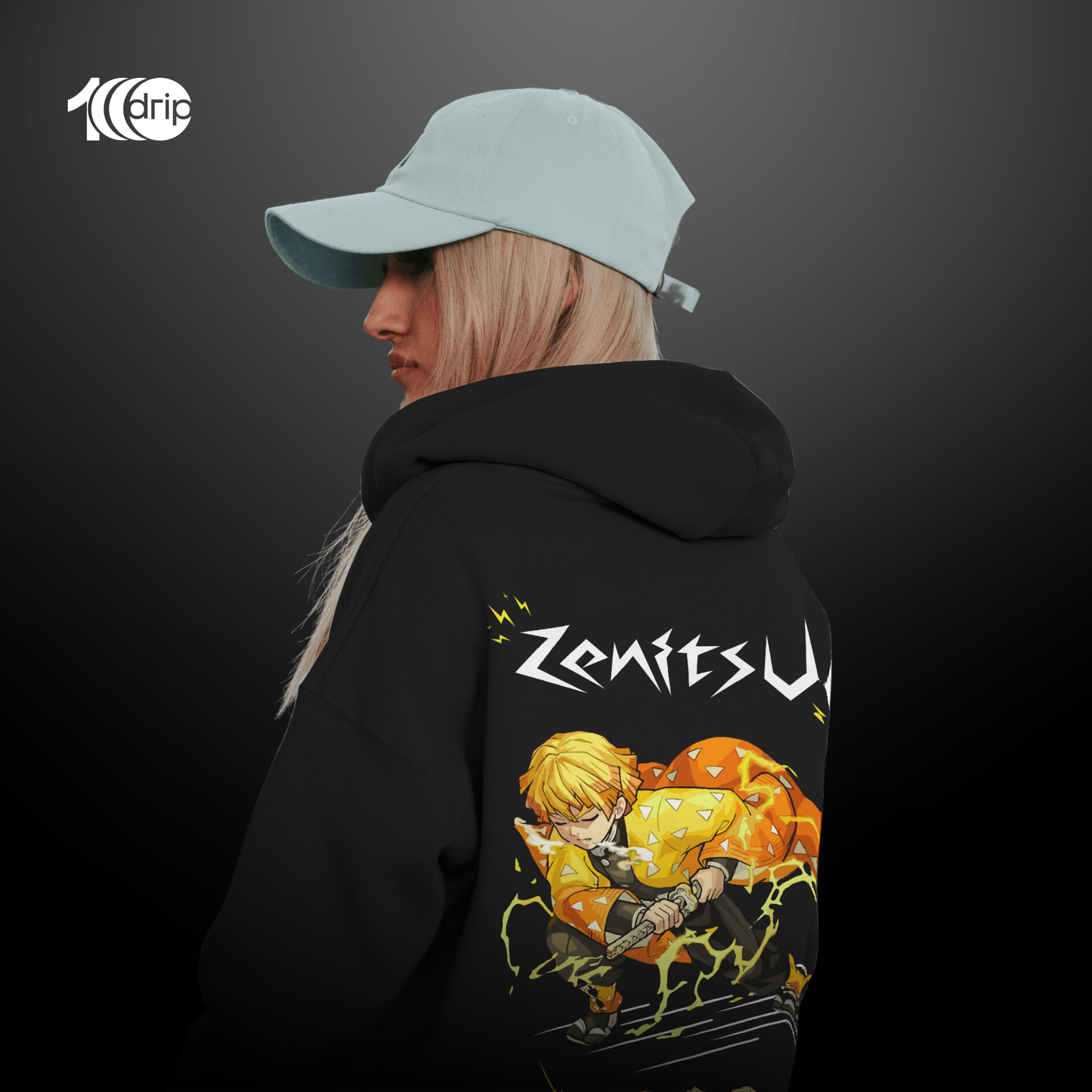 Zenitsu Oversized Hoodie [Black]