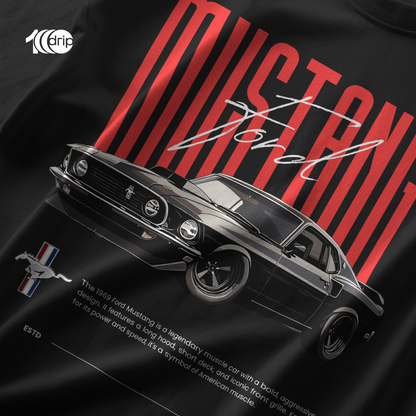 1969 Mustang Oversized T-Shirt [Black]