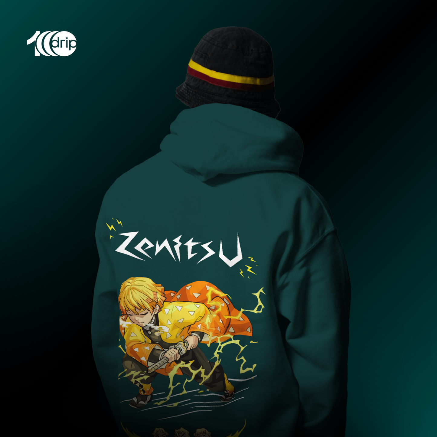 Zenitsu Oversized Hoodie [Teal]